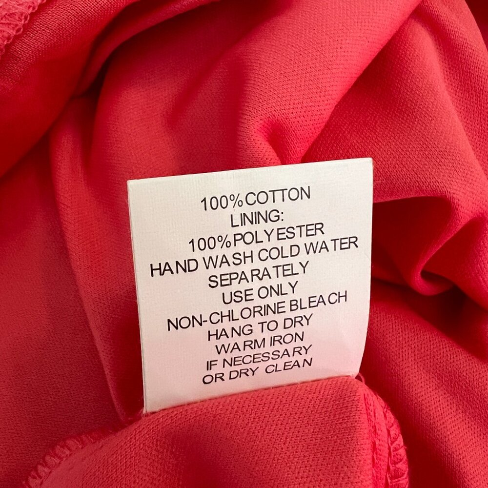 Rabbit Rabbit Rabbit Designs - Red/Orange Cotton Dress Size 8 - Picture 5 of 5